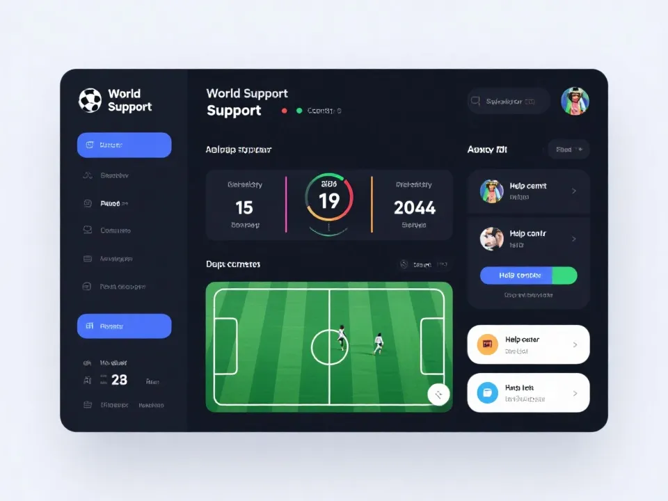 帮助中心与赛事数据界面示意图